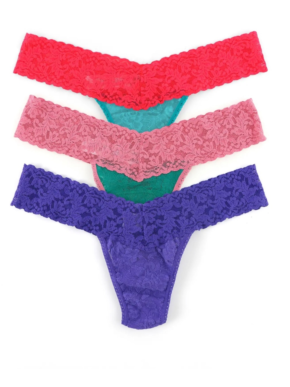 NWT Hanky Panky 3 pack Low Rise Lace Thongs